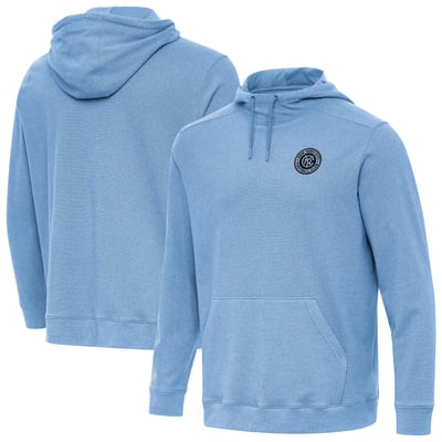 New York City FC Antigua Cloud Pullover Hoodie - Heather Sky Blue